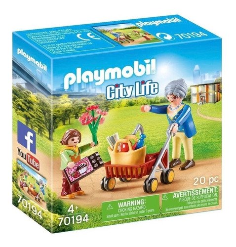 Playmobil City Life 70194 Abuela Con Niño Intek Original