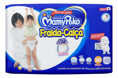 Fraldas MamyPoko Super Seca Calça XXG