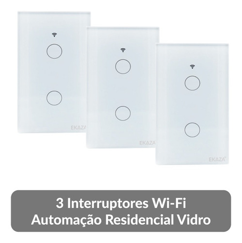 Interruptores Inteligente Wifi Automação Residencial Vidro