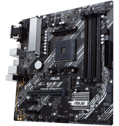 Motherboard Asus Prime B450m-a Ii Am4 Ddr4 Hdmi M.2 Usb 3.2 Color Negro