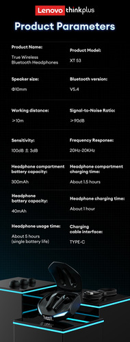 Fone Tws Lenovo Gm2 Pro Max Ia (tradução Simultânea) Novo!!! Preto