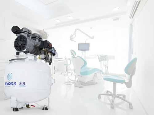Compressor Odontológico 30l Evoxx Isento De Óleo Consultório 110v