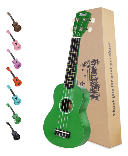 Ukelele Soprano De Moda Para Principiantes De 21 Pulgadas. U