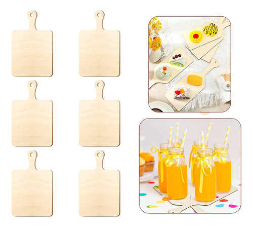 B Tabla De Cortar De Madera De 6 Uds, Tablas De Madera