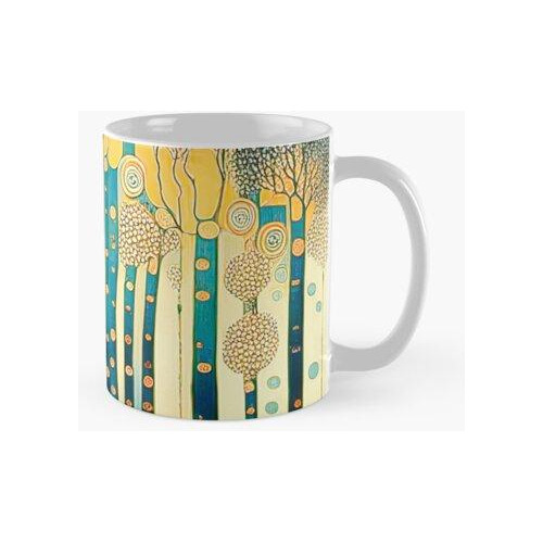 Taza Paisaje Art Nouveau Inspirado En Gustav Klimt Calidad P