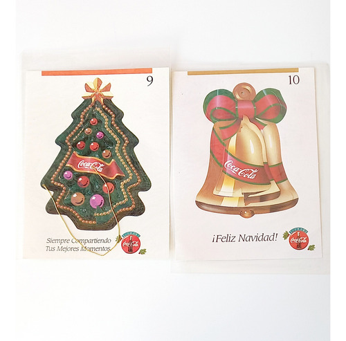 Lote De 10 Tarjetas Navideñas Coca Cola Sin Uso