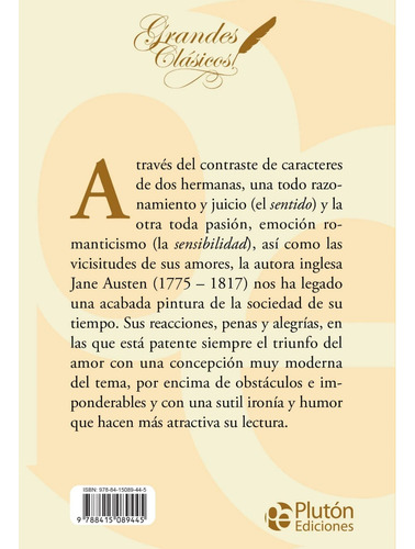 Sentido Y Sensibilidad - Jane Austen - Plutón Ediciones