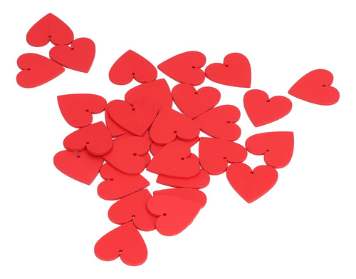 100 Unidades De Corazones De Madera En Blanco, Brillantes, D