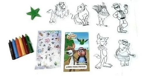 Imagen 3 de 5 de Set La Granja Zenon Crayones Figuras Esponja Playking