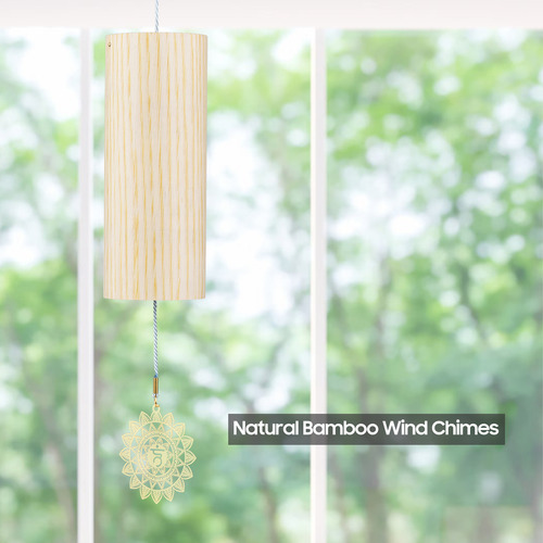 Chakra Chimes, Campanillas De Viento De Bambú Natural, Acord