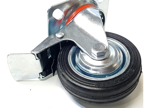 Imagen 2 de 10 de Ruedas Giratoria 75 Mm Llanta Chapa 2 Con Freno Y 2 Sin Freno Verashop