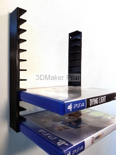 Soporte Organizador Pared 12cajas Bd Dvd Juegos Ps4 Ps3 Xbox