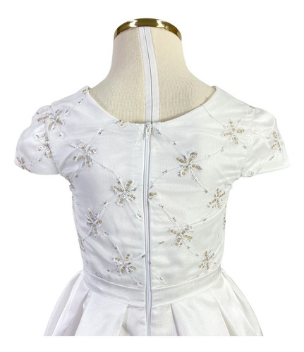 Vestido De Festa Infantil Petit Cherie Off White 22248 Br.
