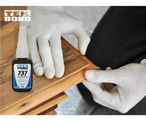 Adhesivo instantáneo 737, 20 g, boquilla antiobstrucción, pegamento líquido Tekbond 20531002804
