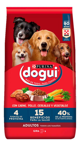 Dogui Adulto Carne, Pollo, Cereales Y Vegetales X 21 Kg