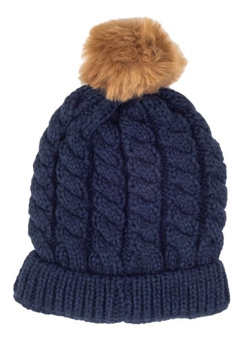 Gorro Con Pompón Peludo Denim Colloky