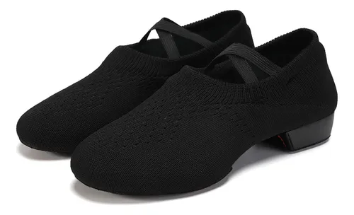 Zapatos De Salón De Práctica De Salsa De Punto Elásticos Cru