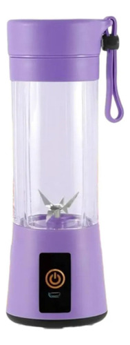 Mini Licuadora Portátil Recargable Usb Vaso Jugos Licuados Morado