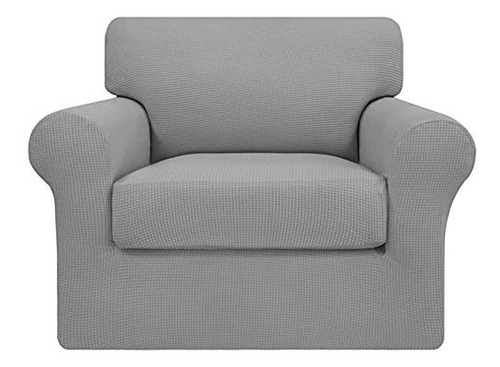 Funda Para Sofa Easy-going De 2 Piezas Elastica Lavable Gris