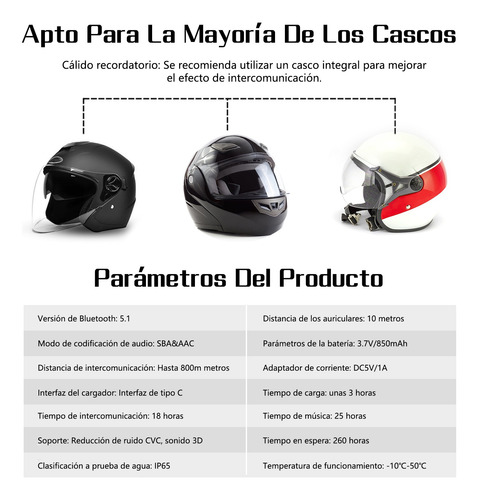 Intercomunicador V6pro+ Para Casco De Motocicleta