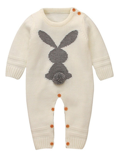 Bodies Jumpsuit Niñas Niños Invierno Tejido Cálido Conejo Sw