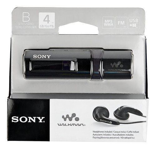 Reproductor Mp3,sony Nwz-b183f/bc Black Con Sintonizador Fm