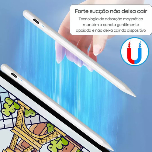 Caneta Pencil Compatível C/ iPad Com Palm Rejection 1.0mm
