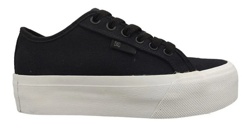 Zapatillas Dc Shoes Modelo Manual Tx Plataforma Negro Mujer