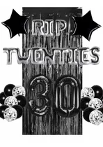 Comprar Combo Globos Rip Twenties Cumpleaños Numero 30 Rip Negro 2