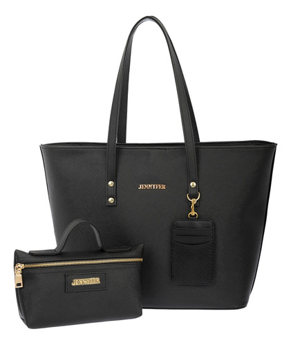 Imagen 1 de 10 de Conjunto De Bolsa Cosmetiquera Tarjetero Jennyfer 3 Piezas