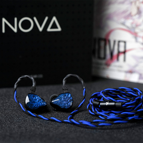 Fone Truthear Nova 1dd+4ba Monitor In-ear Híbrido Cor Azul