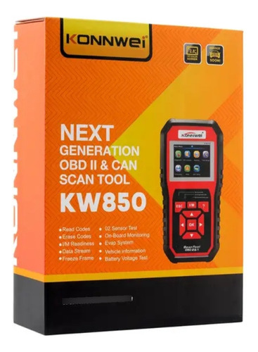 Escáner Automotriz Konnwei Kw850, Obd2 , Multimarca 