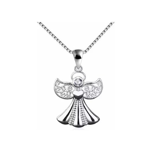 Collar Angel De La Guarda Plata Fina 925 Regalo Mujer Joyas