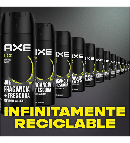 X2 Desodorante Spray Axe Black Pera Frozen Cedro 150ml