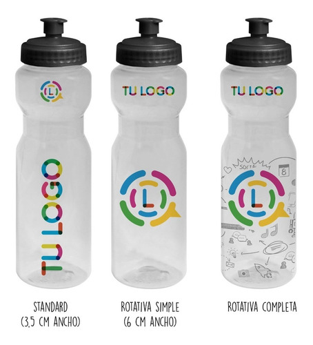 10 Botellas Deportiva Bici Personalizada Con Logo Full Color