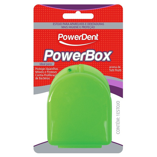 Powerdent  Estojo  Ap  Dentadura - Verde- Ref:1115