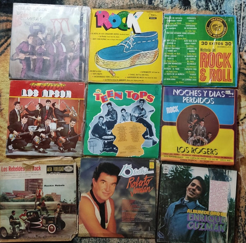 Discos Acetato Rock Ingles Mexicano Ranchero De Los 60s-70s