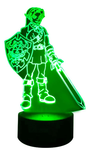 Lámpara 3d Link Legend Of Zelda + Pilas
