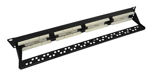 Patch Panel Cat-6 24 Portas C/ Guia Traseira                