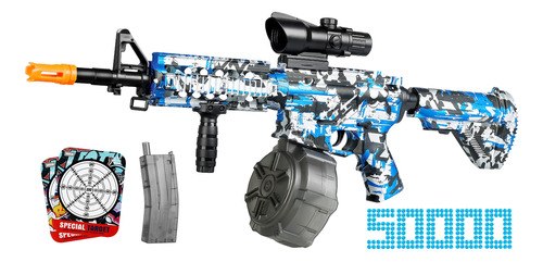 Rifle De Juguete Color Azul Lanzador De Bolas De Gel 50000pc