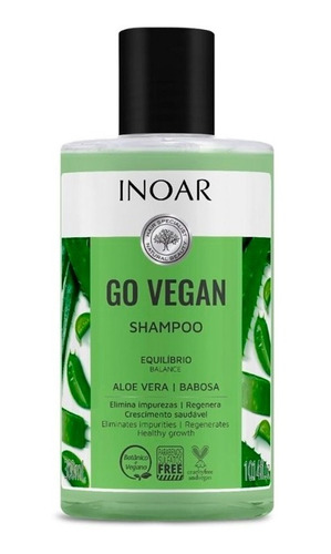Shampoo Go Vegan Equilibrio Inoar 300ml Vegano Aloe Vera 