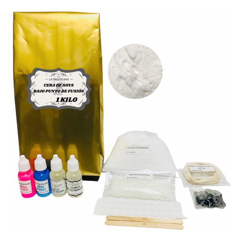 Kit Para Hacer Velas De Cera De Soya + Curso 