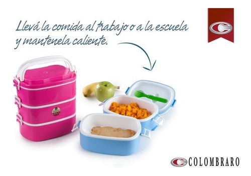 Vianda Térmica Escolar X3 Compartimentos Art 4200 Colombraro