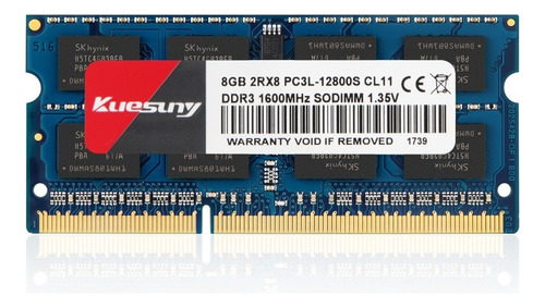 Memoria RAM gamer color azul  8GB 1x8GB Kuesuny DDR3L-1600S