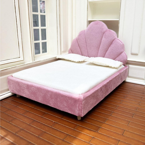 1:12 Cama De Madeira Em Miniatura Móveis Para Quarto Diy