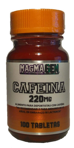 Cafeína 220 Mg 100 Tabletas Magmagen