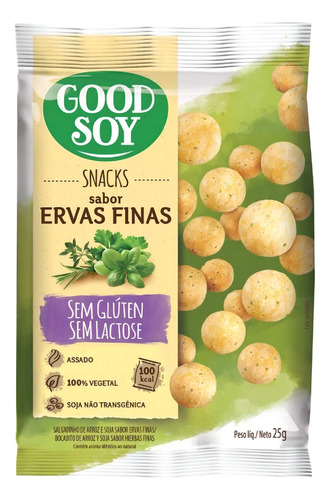 Snacks De Soja Goodsoy Sabor Ervas Finas 25g (20 Und)