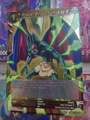 Roselle, Wings Of Universe 9 Carta Brillante Dragon Ball