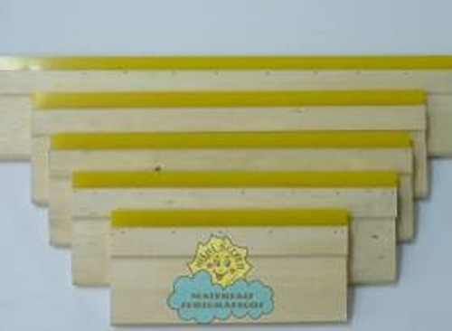 Rodo De Madeira P/ Silk Poliuretano 70sh Amarelo 30cm