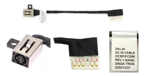 Dc Jack Dc301011r00 Compativel Dell Inspiron I15-3583 P75f